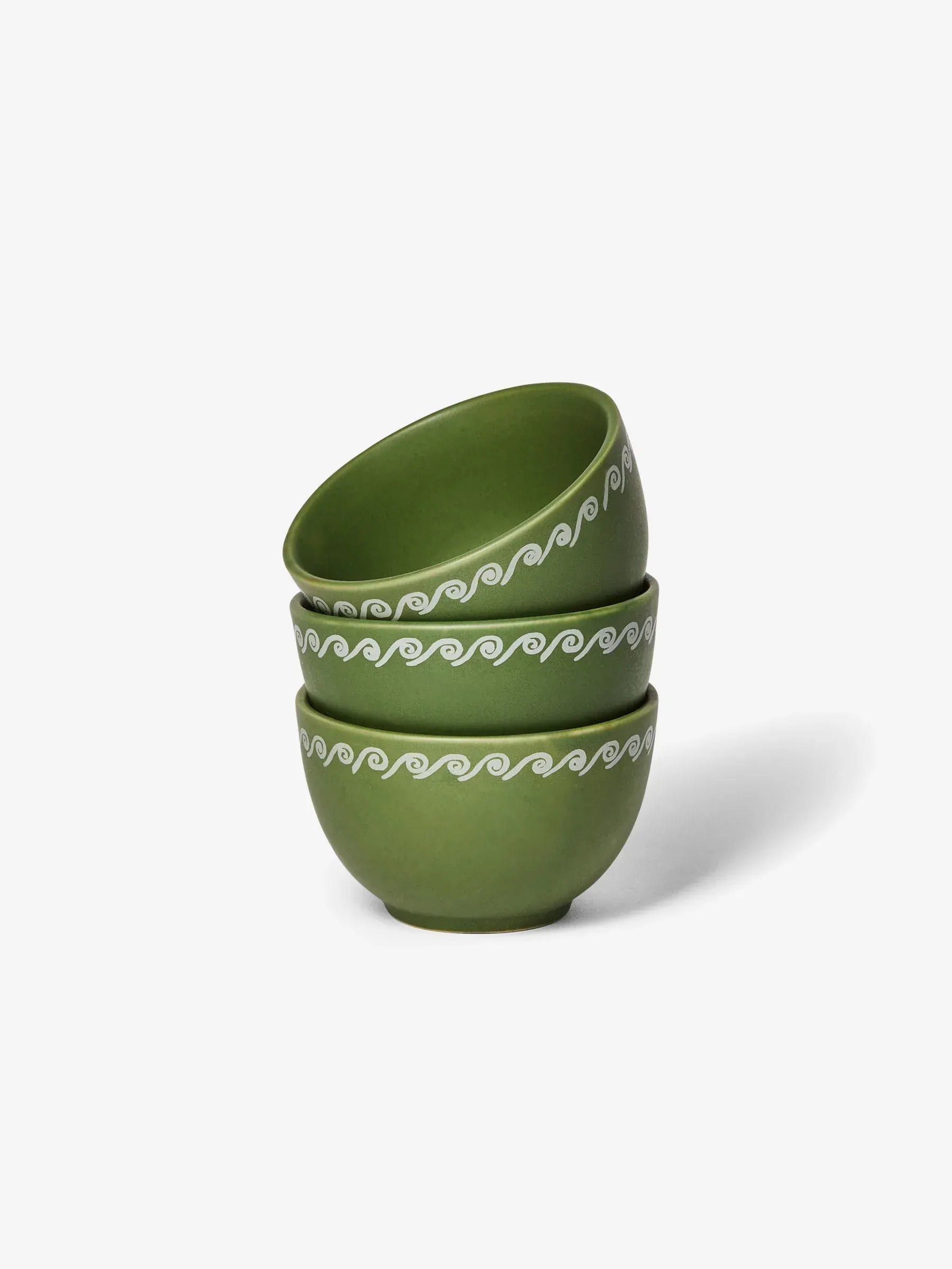 Vines Green Small Bowl | Set of 3