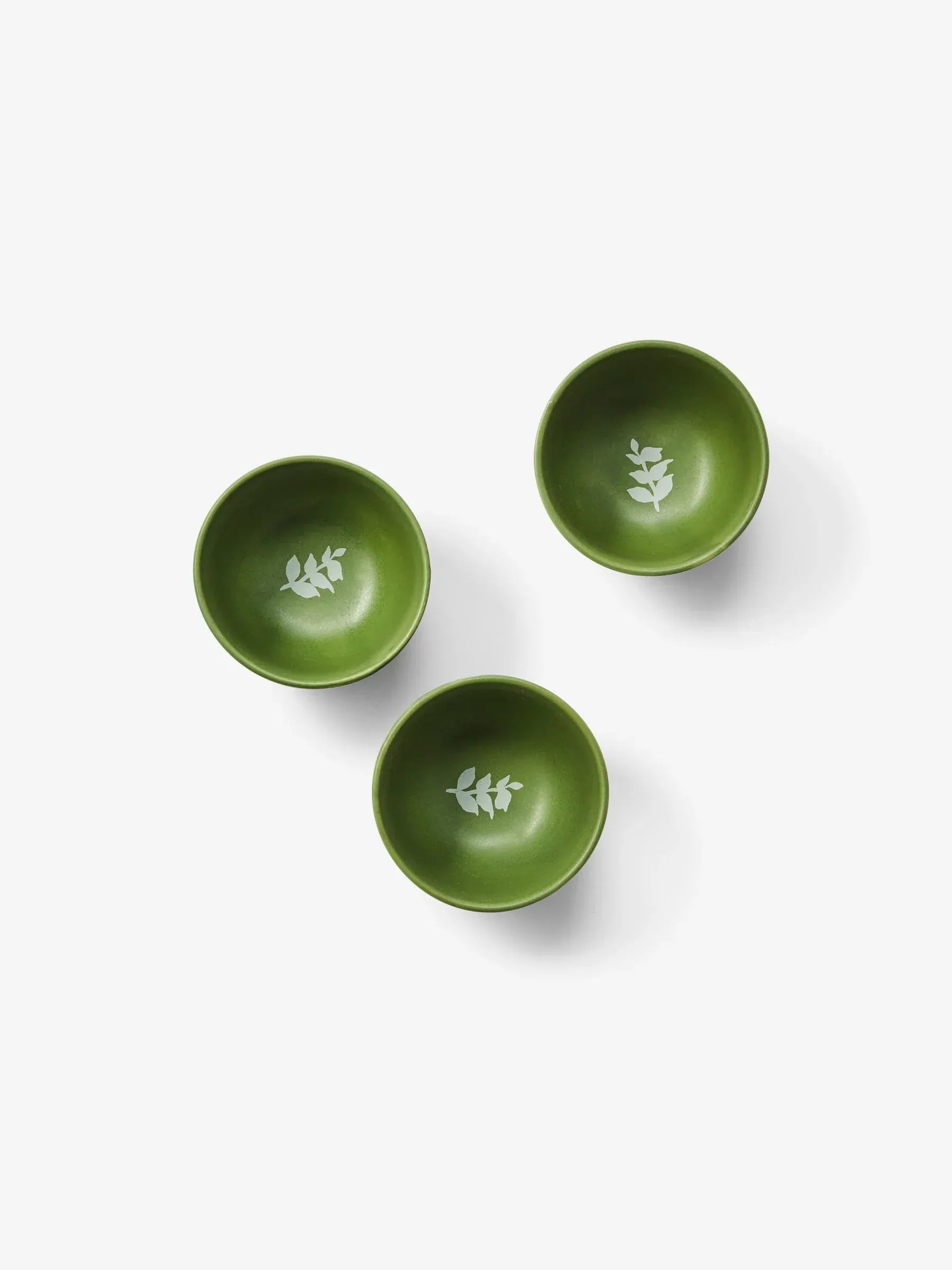 Vines Green Small Bowl | Set of 3