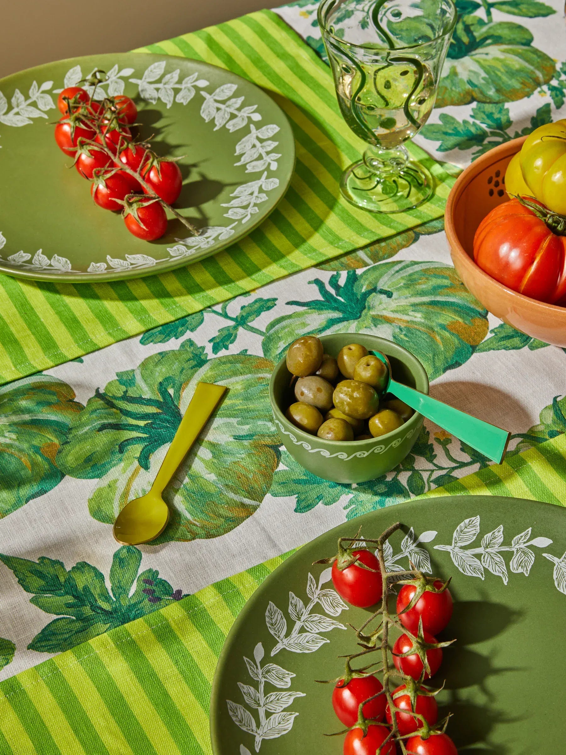 Vines Green Small Bowl | Set of 3