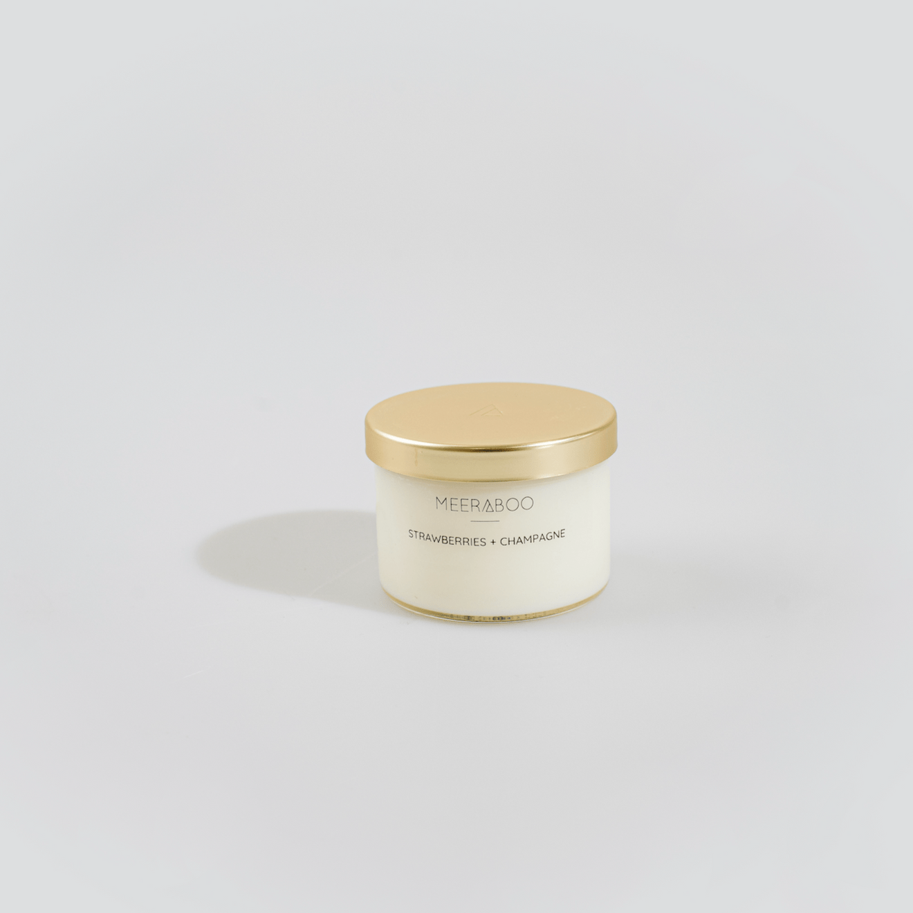 Mini Golden Lid Soy Candle - Strawberries + Champagne