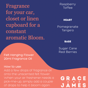 Felt Air Freshener | Raspberry + Pomegranate