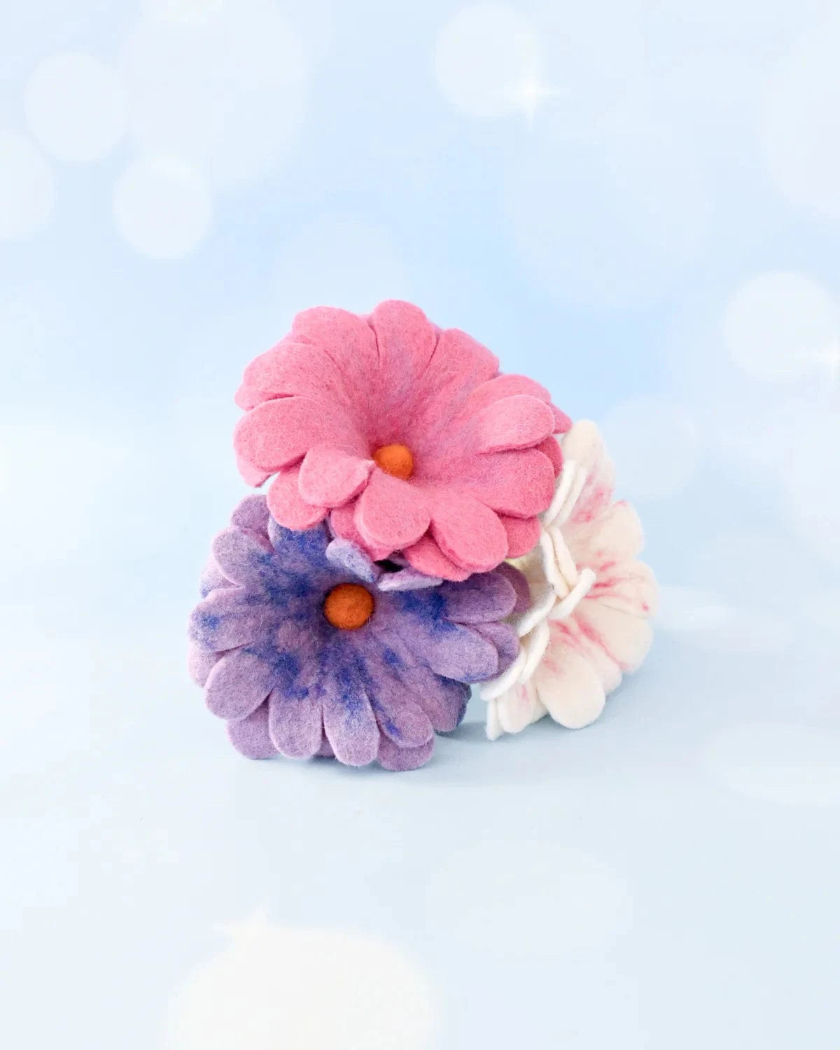 Felt Pastel Flowers | Set of 3