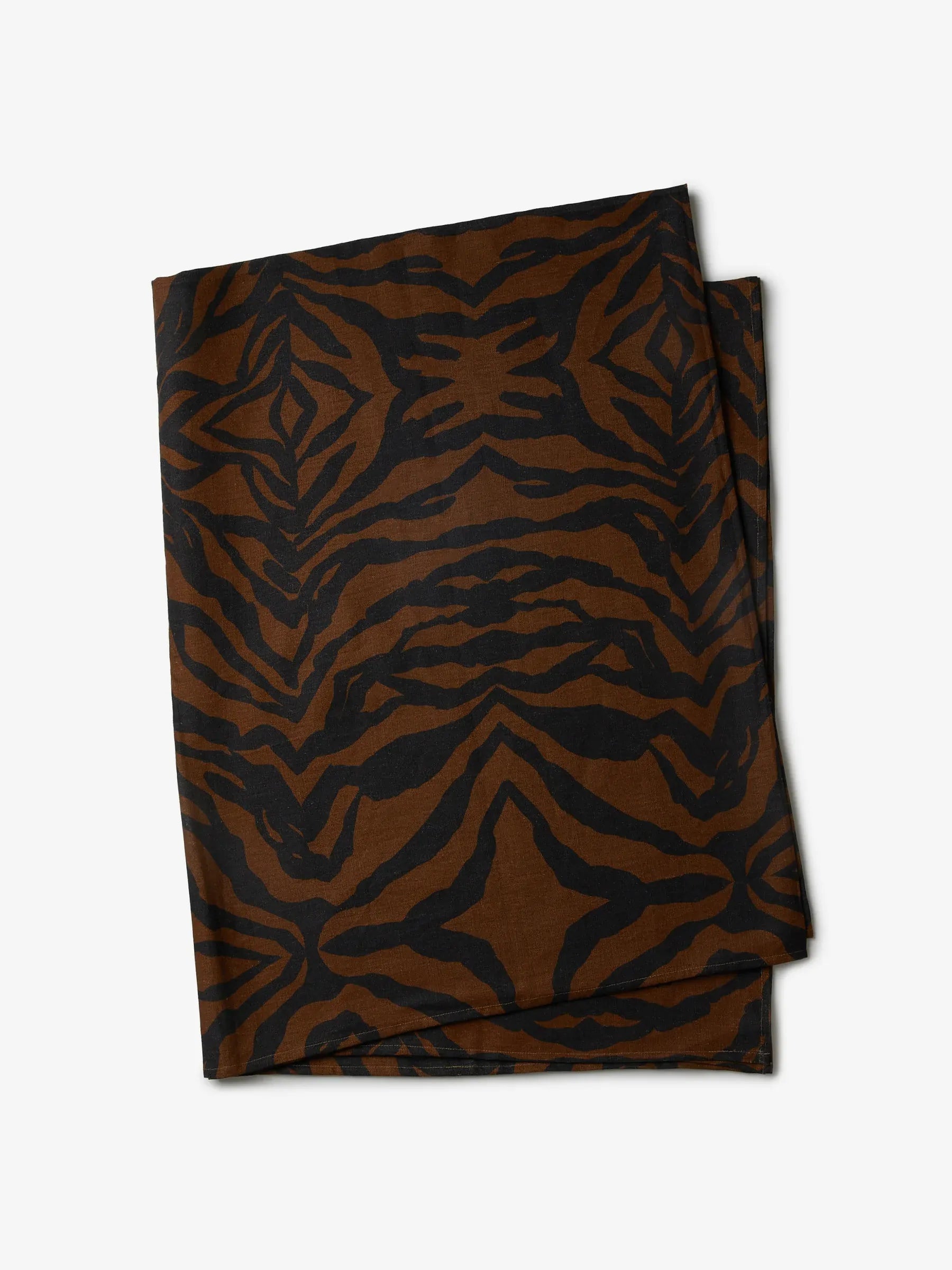 Zebra Chocolate Tablecloth | Medium