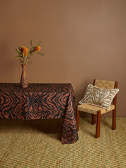 Zebra Chocolate Tablecloth | Medium