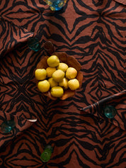 Zebra Chocolate Tablecloth | Medium