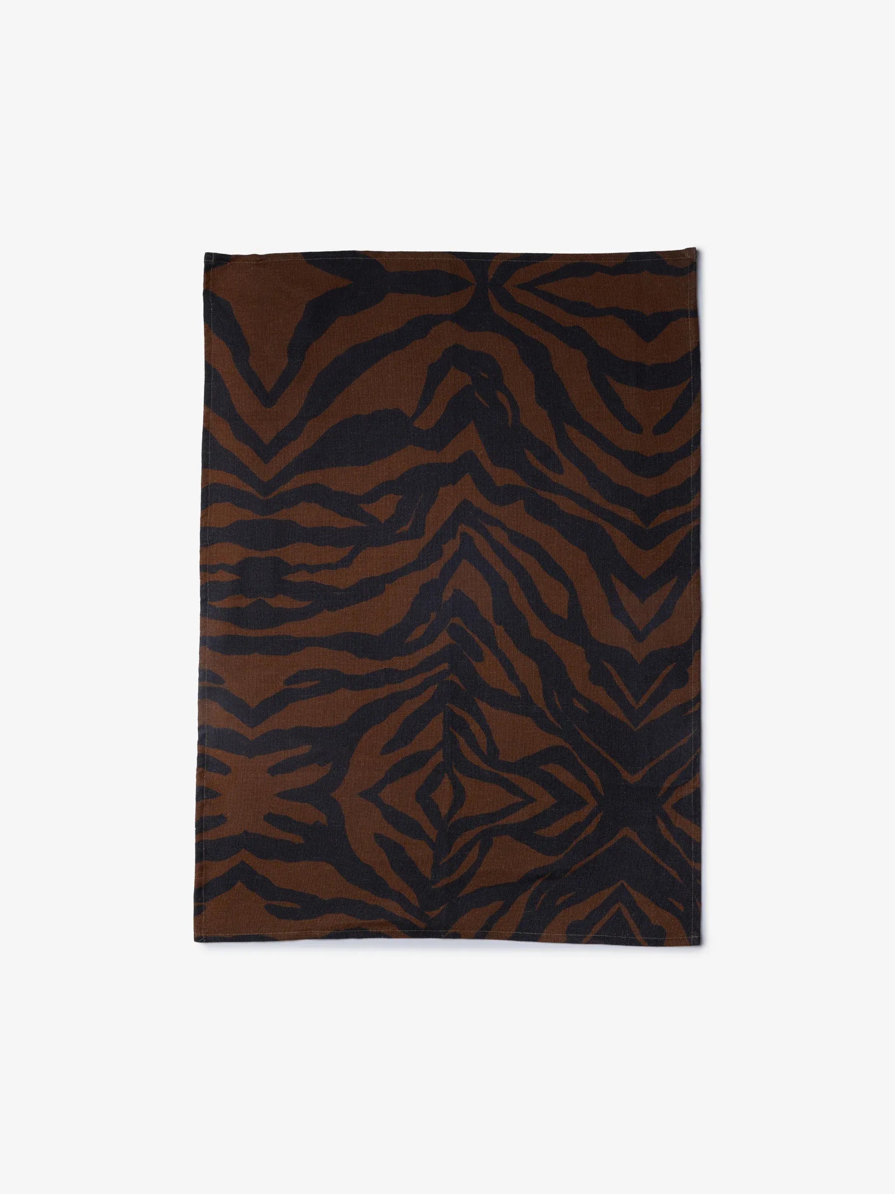 Zebra Chocolate Tea Towel