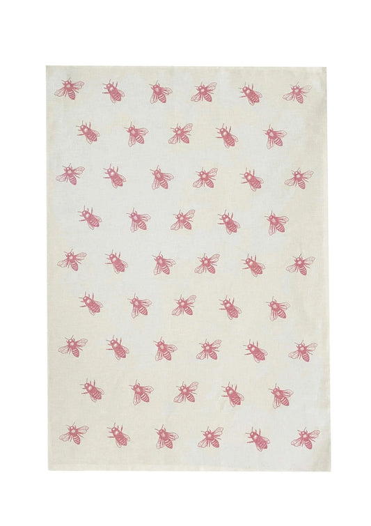 Bees Tea Towel (Off White)