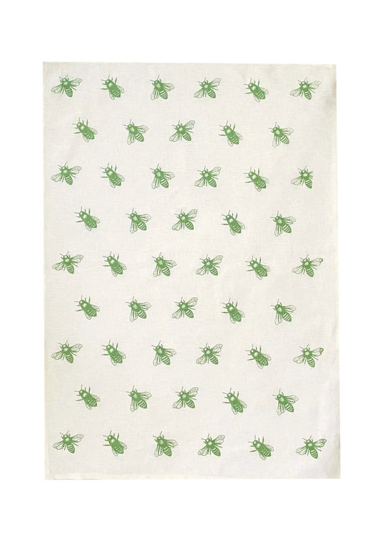 Bees Tea Towel (Off White)