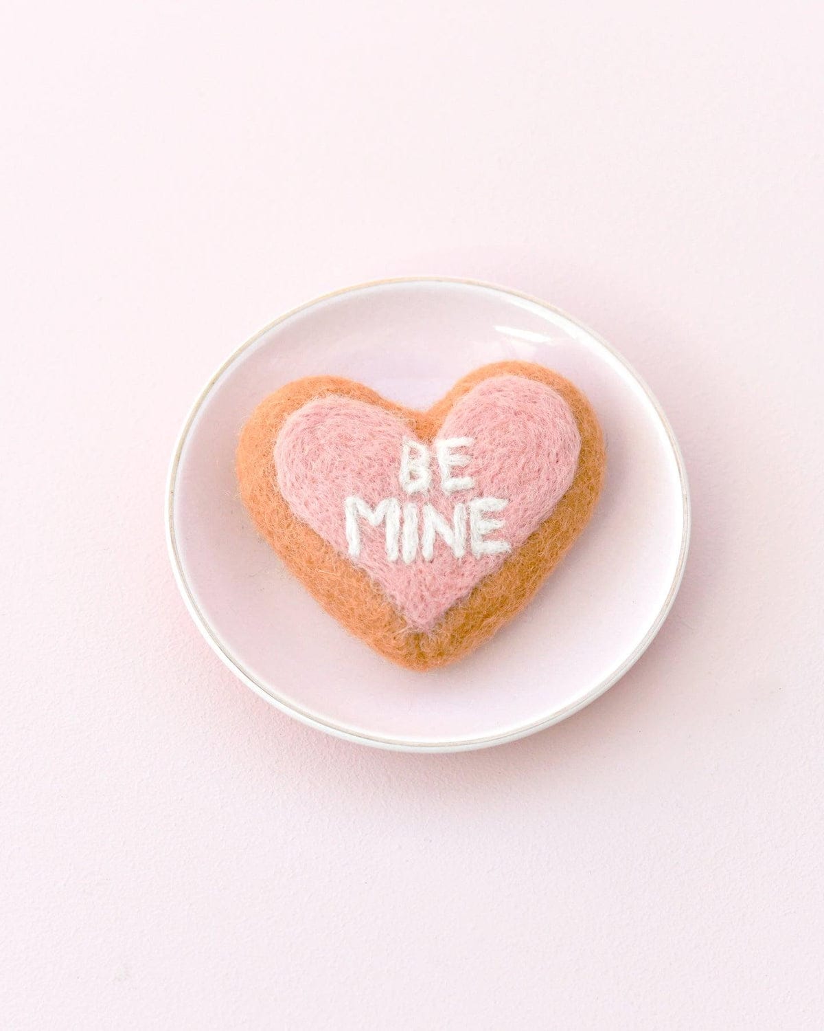 Felt "Be Mine" Heart Icing Cookie