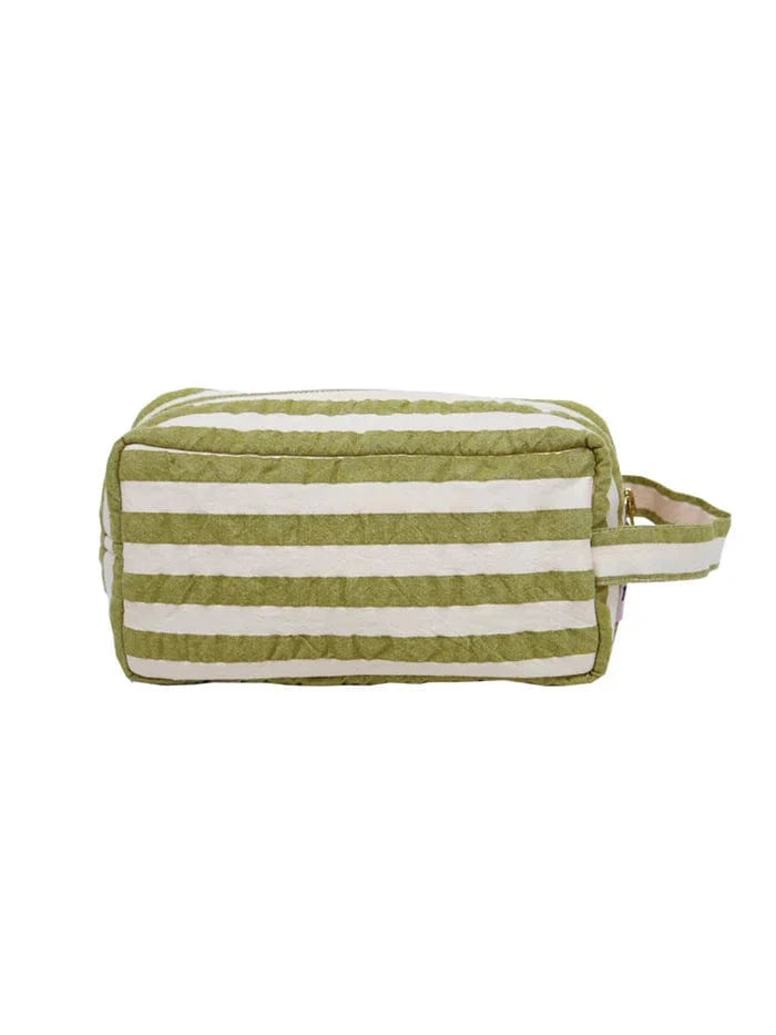 Pistachio Seersucker Dopp Kit