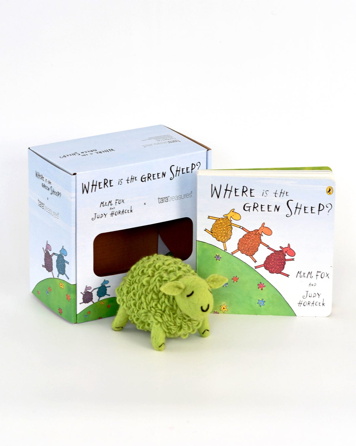 Where Is The Green Sheep? | Green Sheep Toy + Book Set