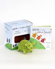 Where Is The Green Sheep? | Green Sheep Toy + Book Set