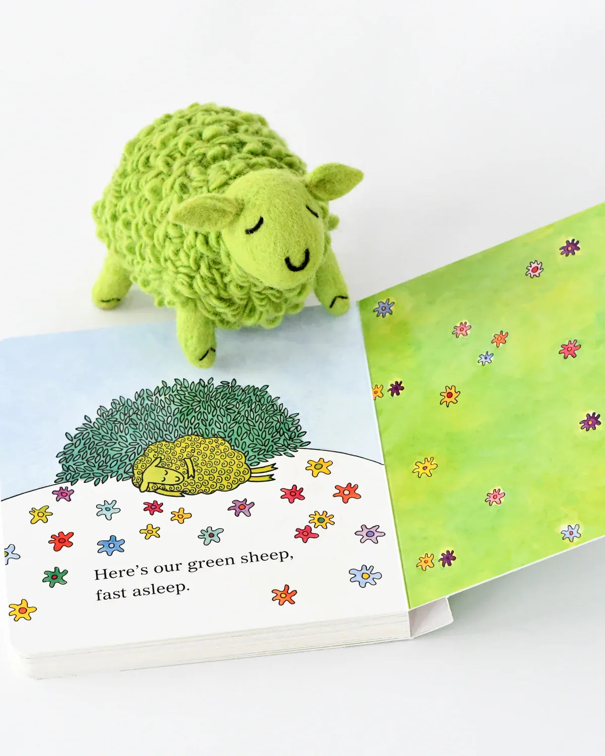 Where Is The Green Sheep? | Green Sheep Toy + Book Set