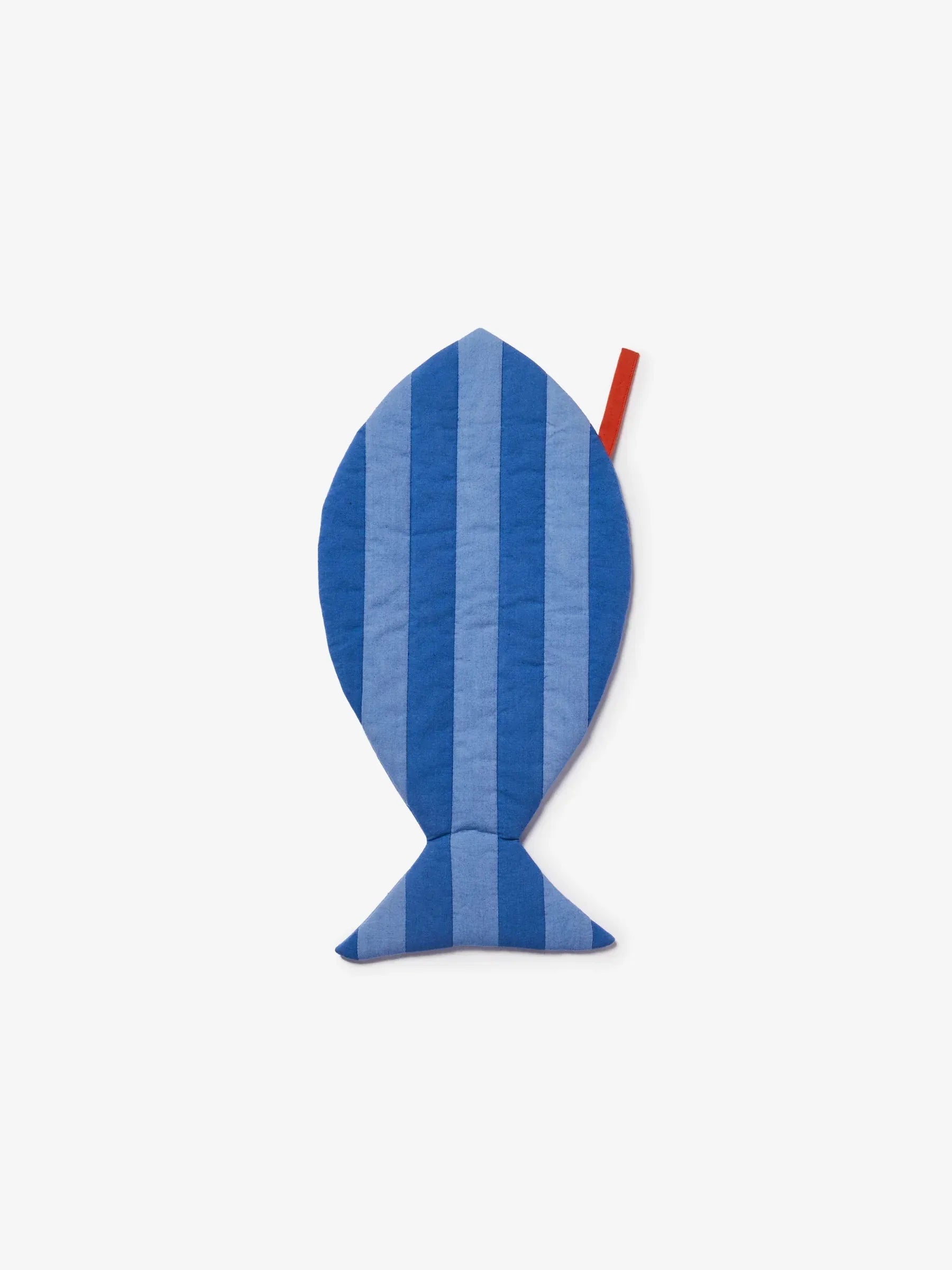 Stripe Kitty Blue Christmas Stocking