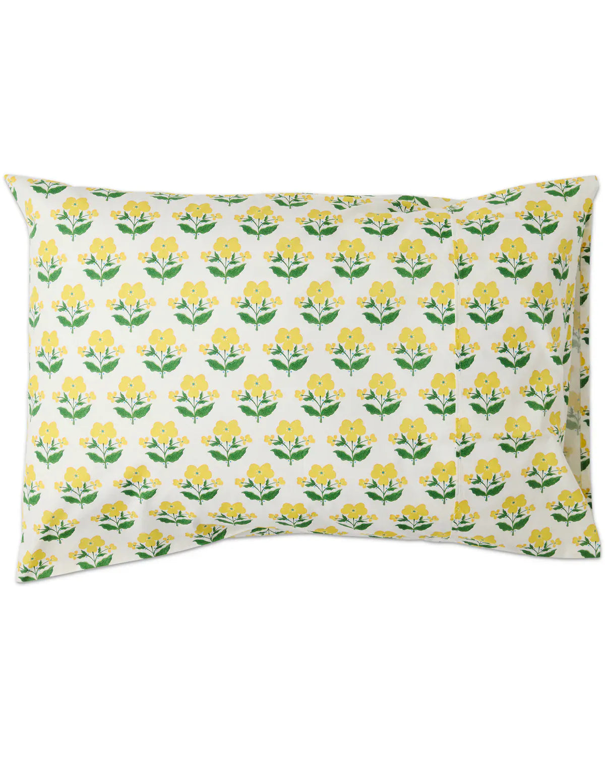 Kip&Co x Anna Spiro Indian Summer Yellow Standard Organic Cotton Pillowcases | Set of 2