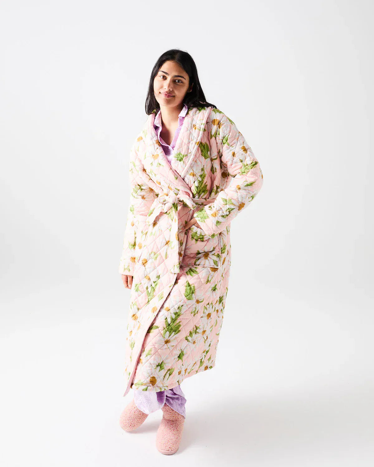 Sweet Daisy Quilted Cotton Robe | S/M