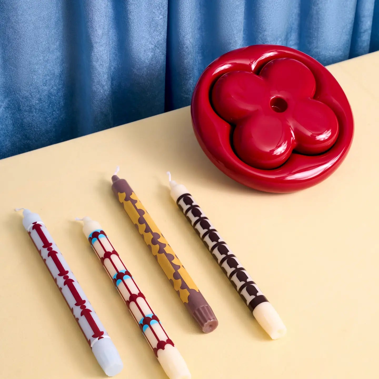Folia Modular Candleholder + Tray | Cherry Cola