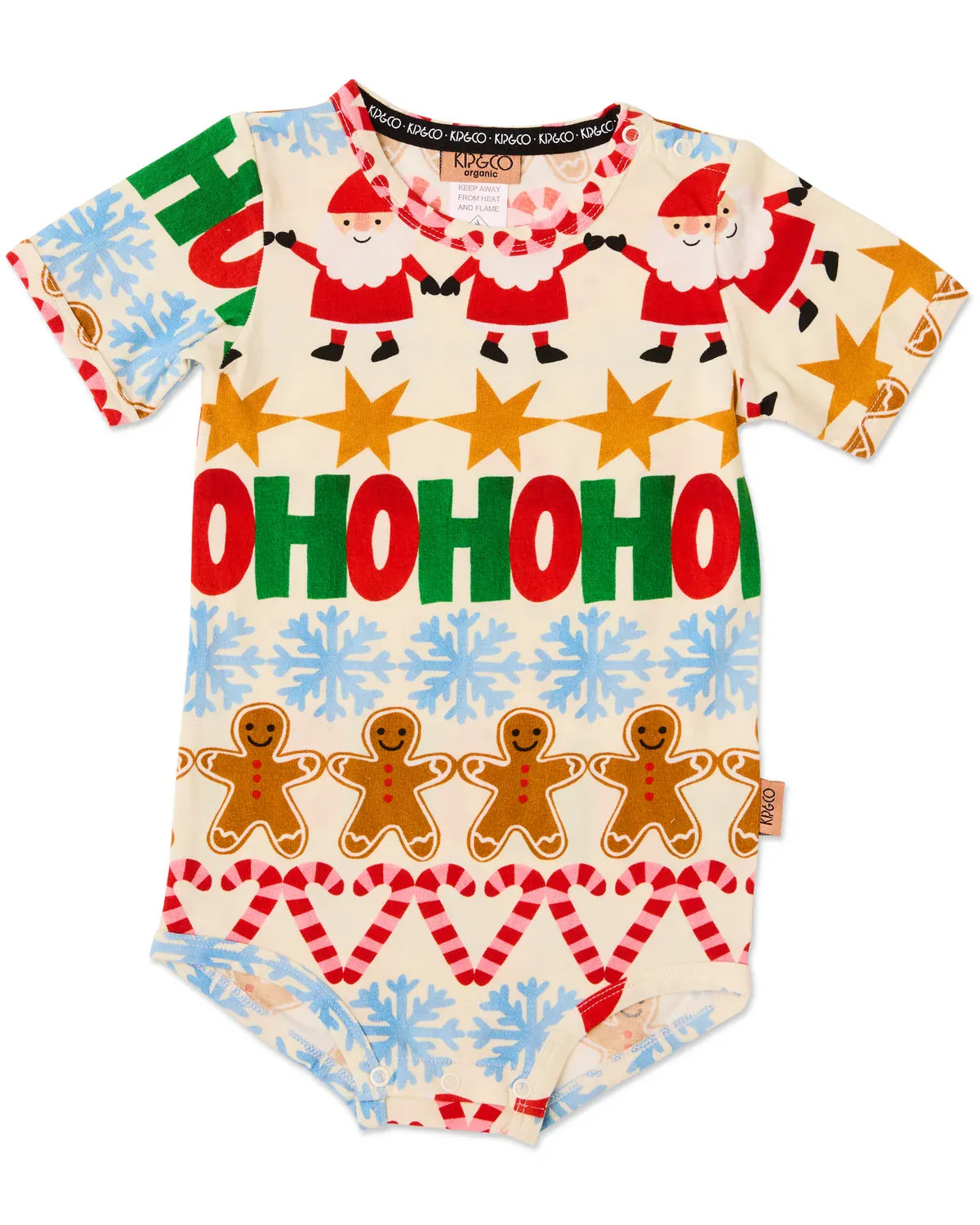 Festive Garland Organic Short Sleeve Romper