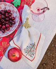 Oh Christmas Tree Brass Napkin Rings