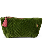 Moss Velvet Toiletry Bag