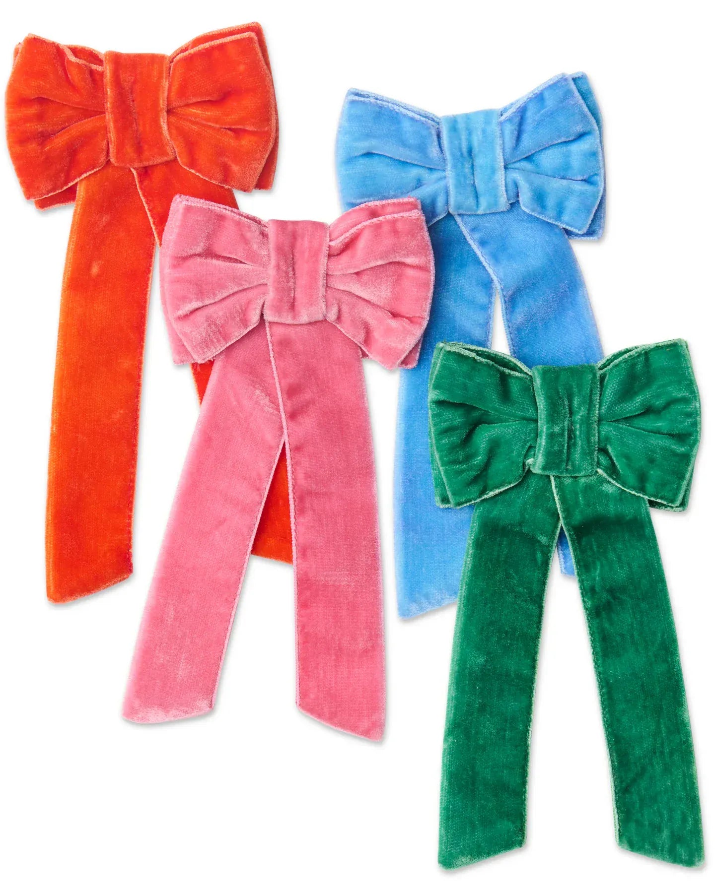 Bows Of Joy Velvet Napkin Holder | Set of 4