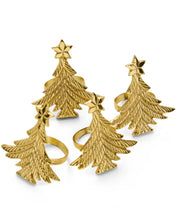 Oh Christmas Tree Brass Napkin Rings