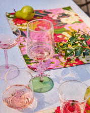 Tickled Pink Christmas Wine Glass | Set of 2