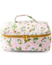 Sweet Daisy Quilted Cotton Toiletry Case