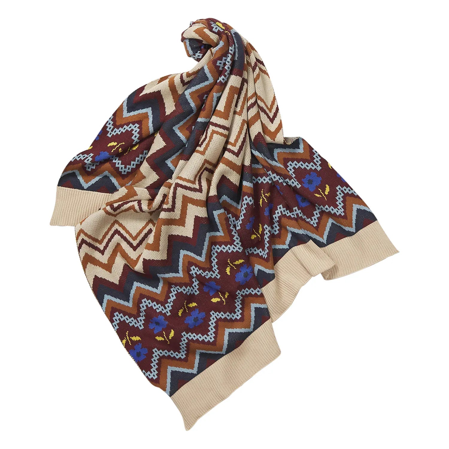 Calina Cotton Knit Blanket | Ink