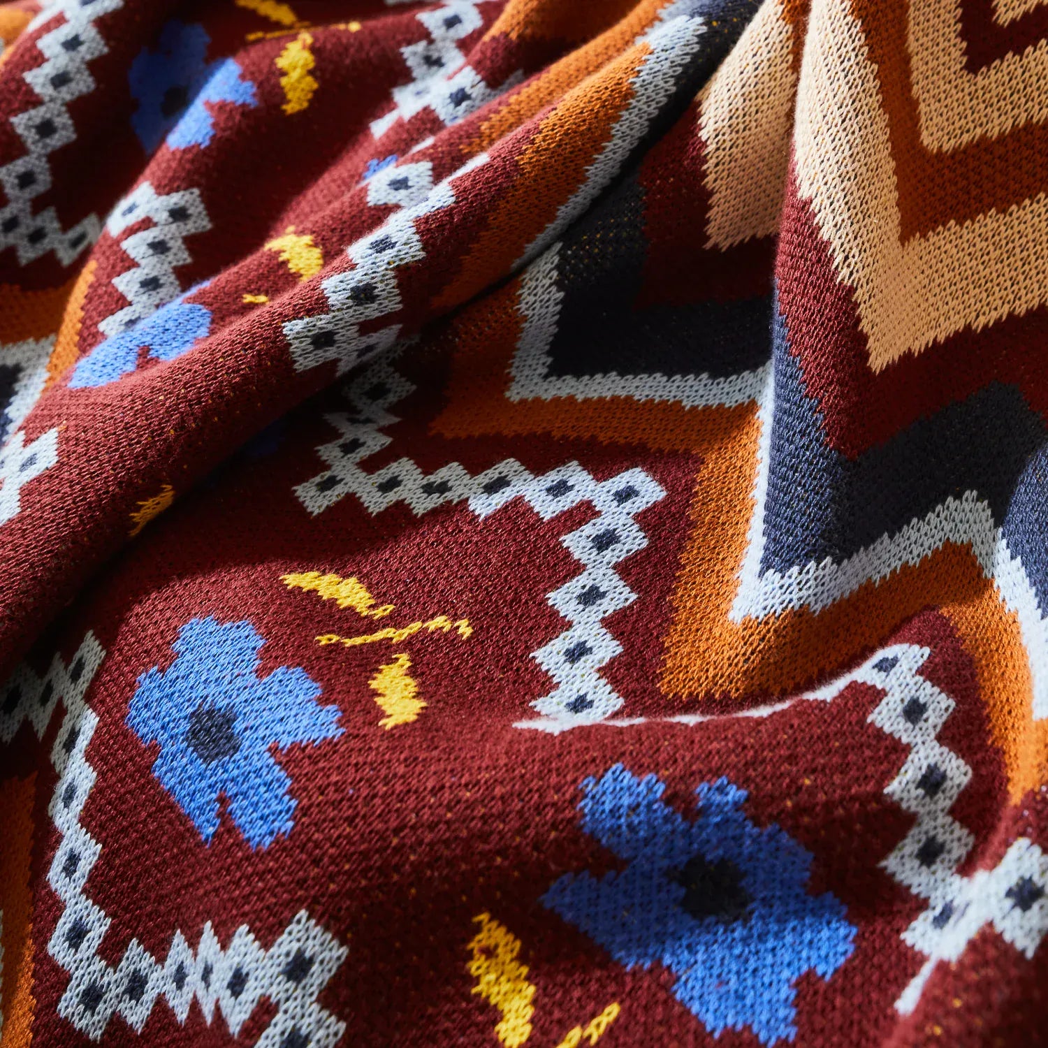 Calina Cotton Knit Blanket | Ink