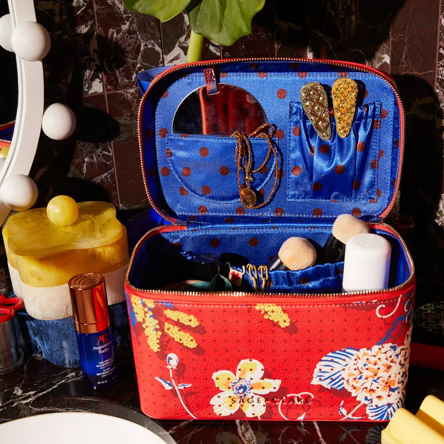Heidi Large Vanity Case | Vermillion