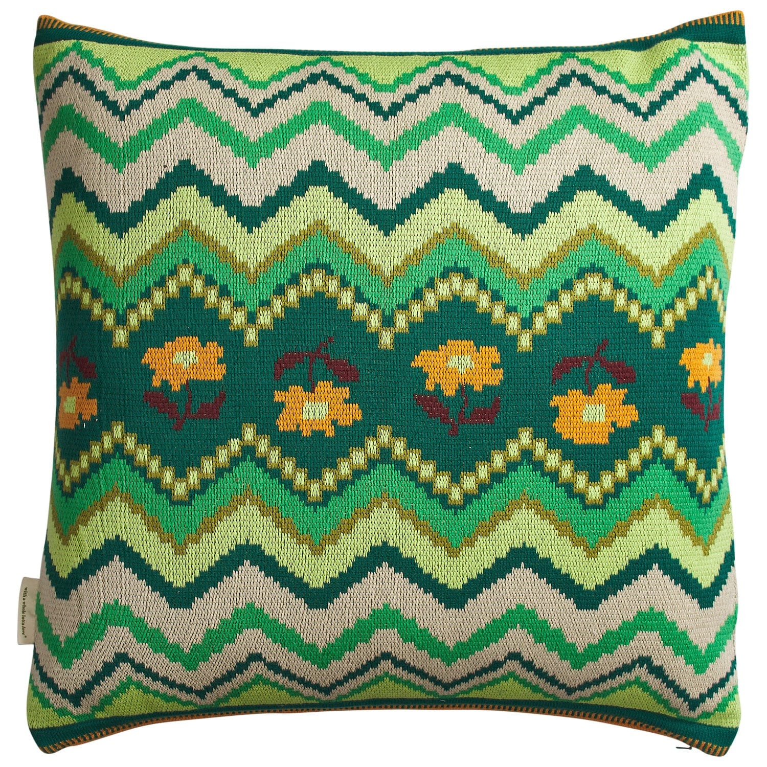 Calina Knit Cushion | Verdant