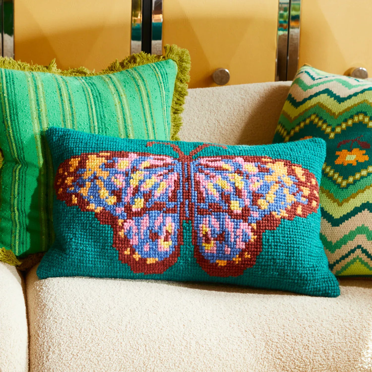Emilia Cross Stitch Cushion
