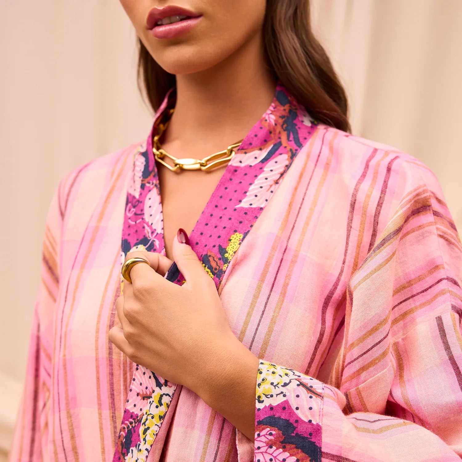 Nicolette Linen Robe | Poudre