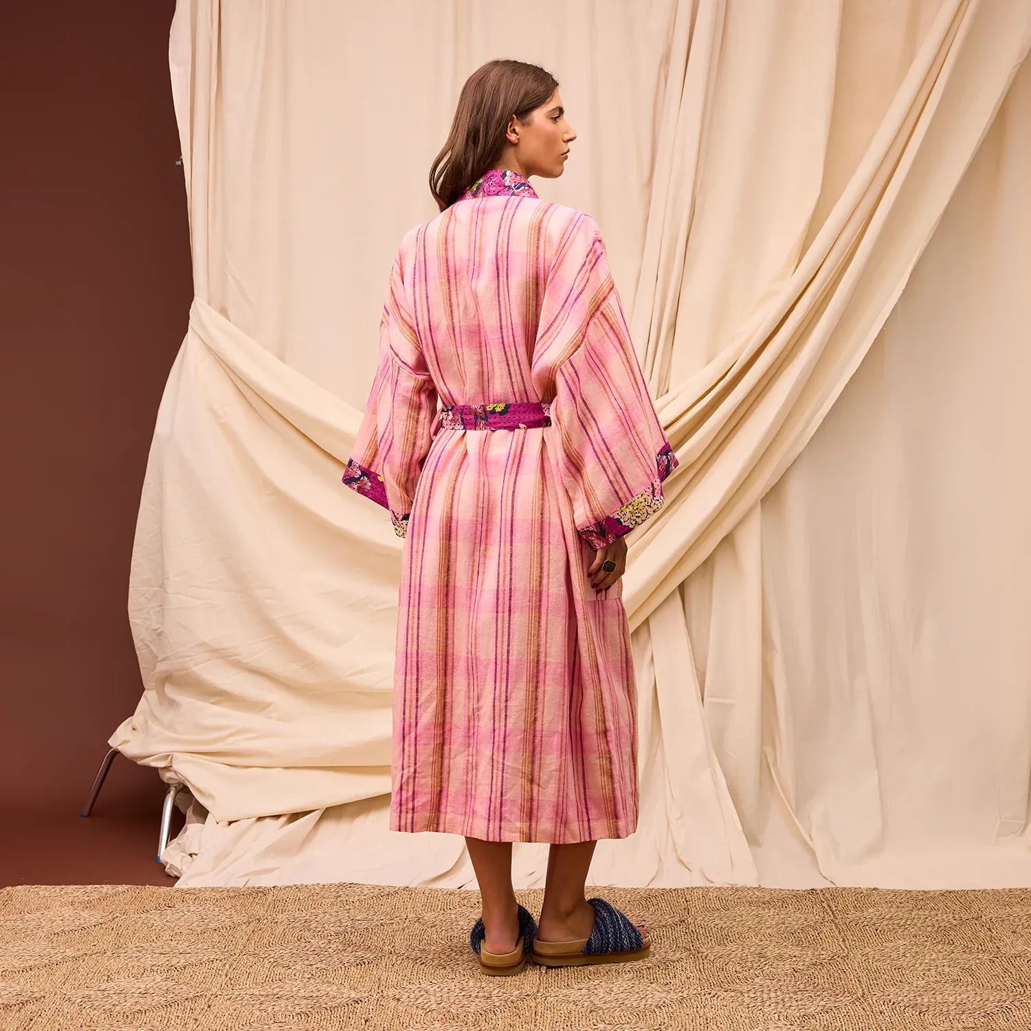 Nicolette Linen Robe | Poudre