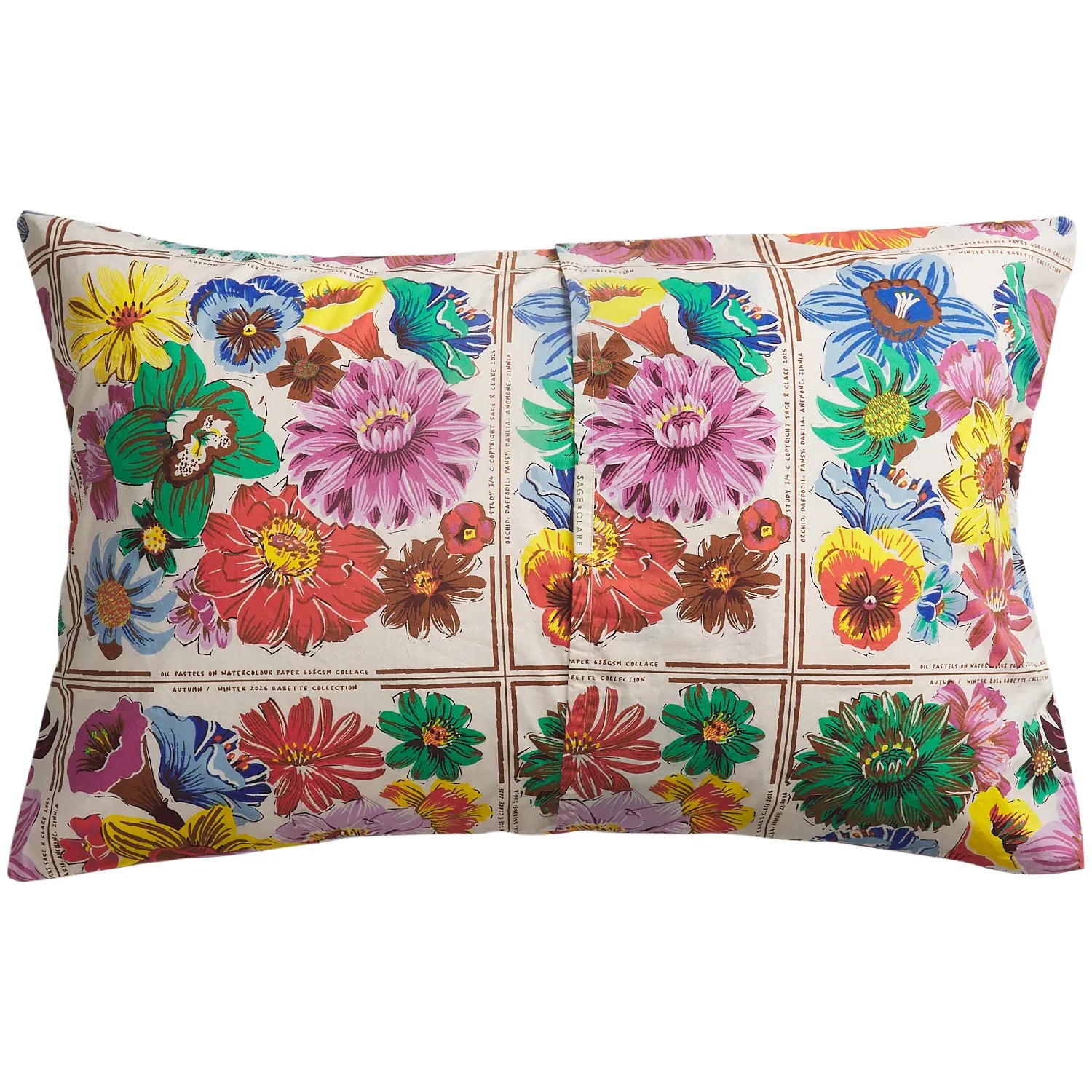 Ines Cotton Pillowcase Porcelain | Standard set of 2