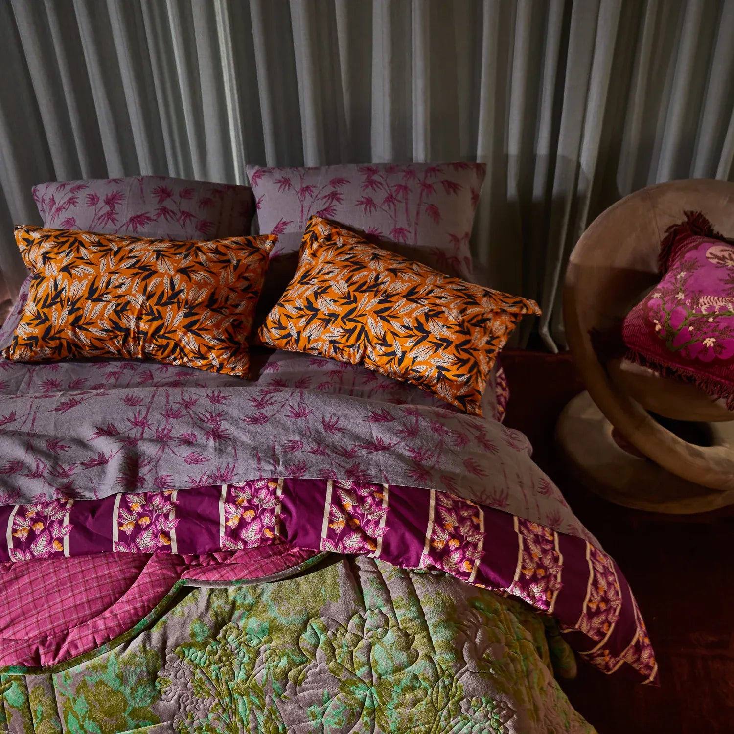 Lina Cotton Pillowcases Marigold | Set of 2
