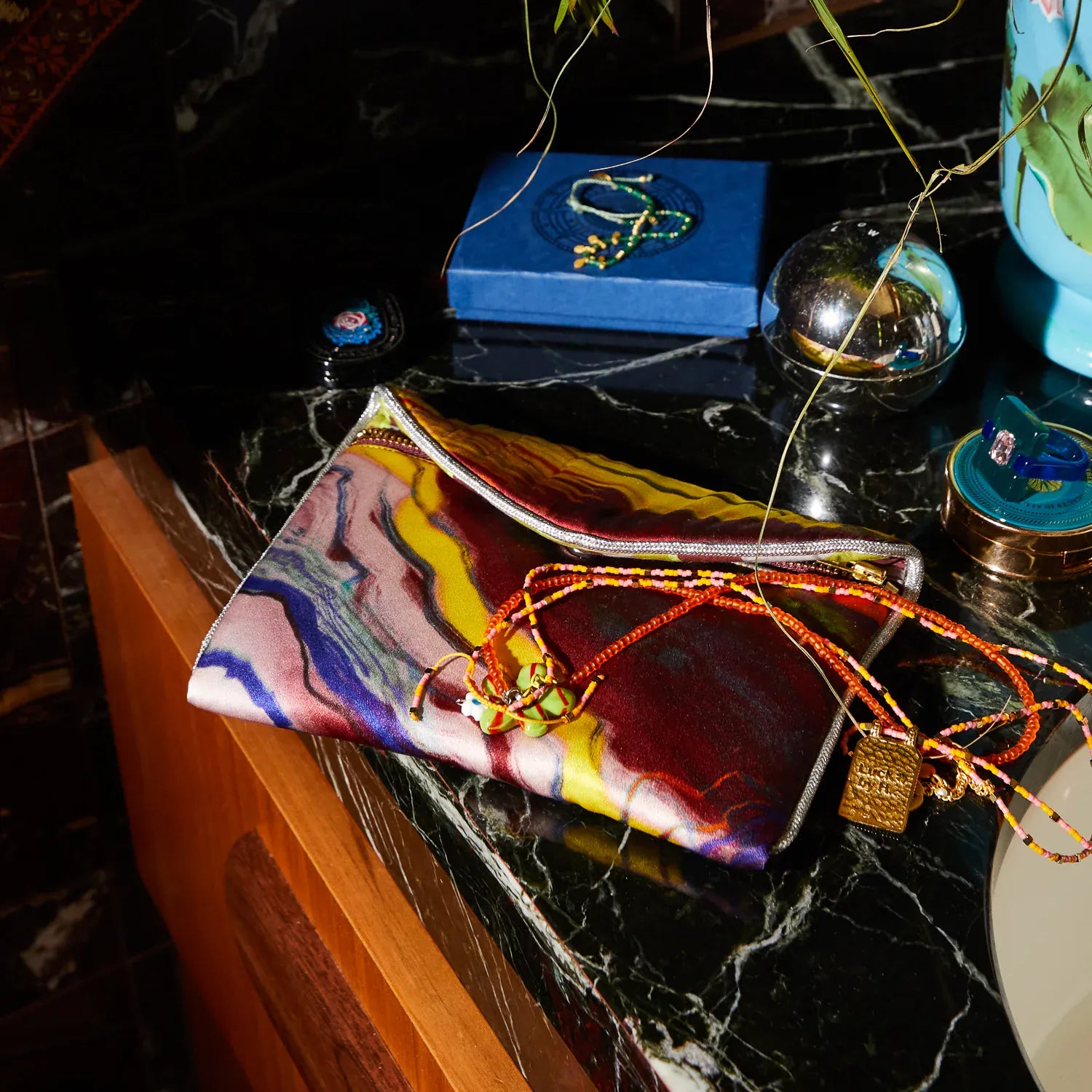 Zoi Silk Pouch | Ultramarine