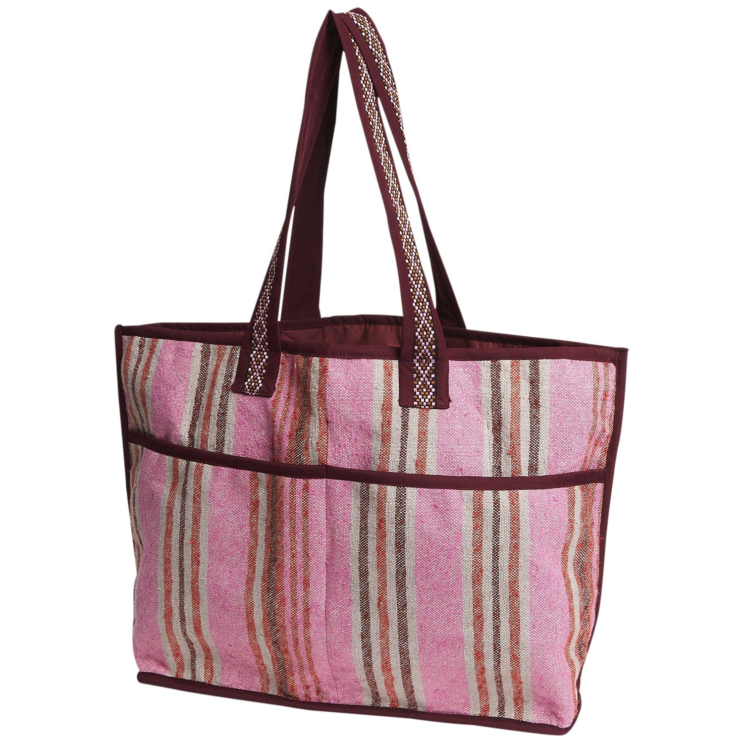 Nicolette Woven Tote Bag | Pansy