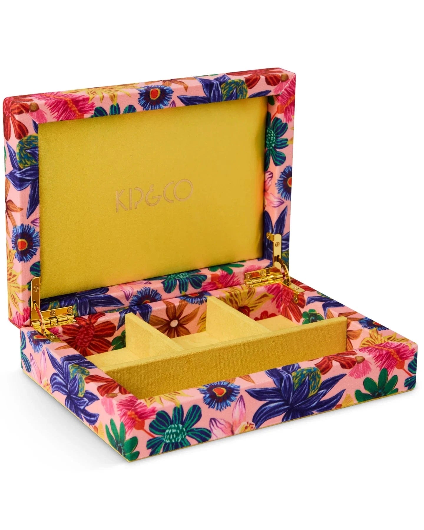 Wild Flowers In Bloom Velvet Jewellery Box