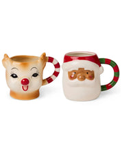 Rudolph and Santa Mug | Set of 2