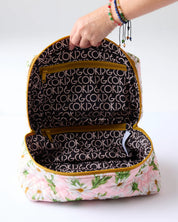 Sweet Daisy Quilted Cotton Toiletry Case