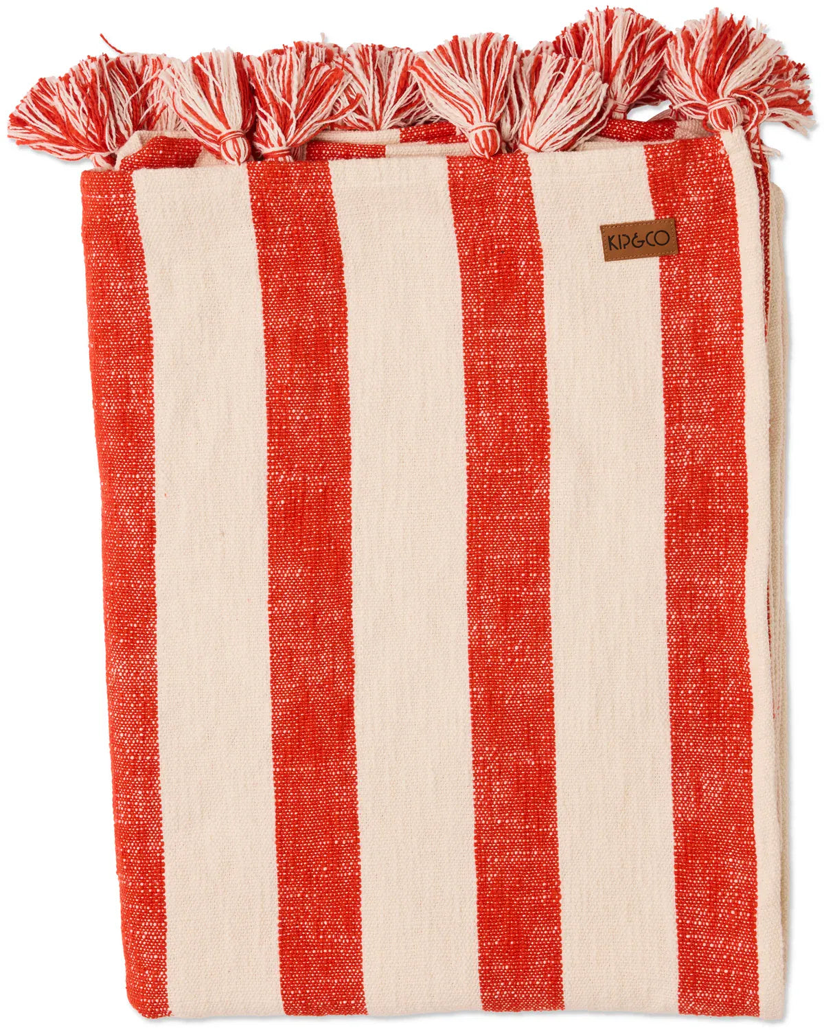 Roma Red Stripe Woven Throw