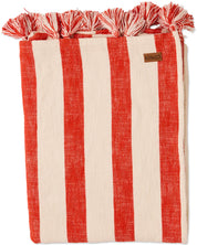 Roma Red Stripe Woven Throw