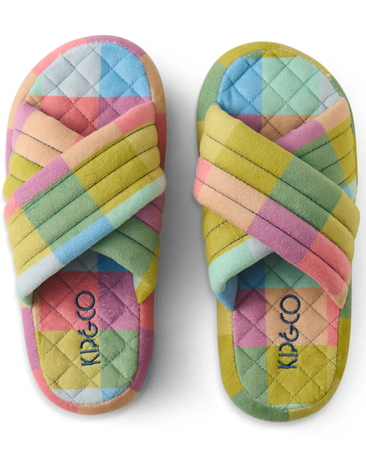 Florida Tartan Quilted Velvet Adult Slippers | 35/36