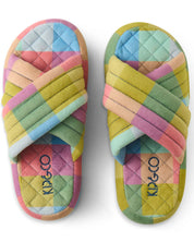 Florida Tartan Quilted Velvet Adult Slippers | 35/36