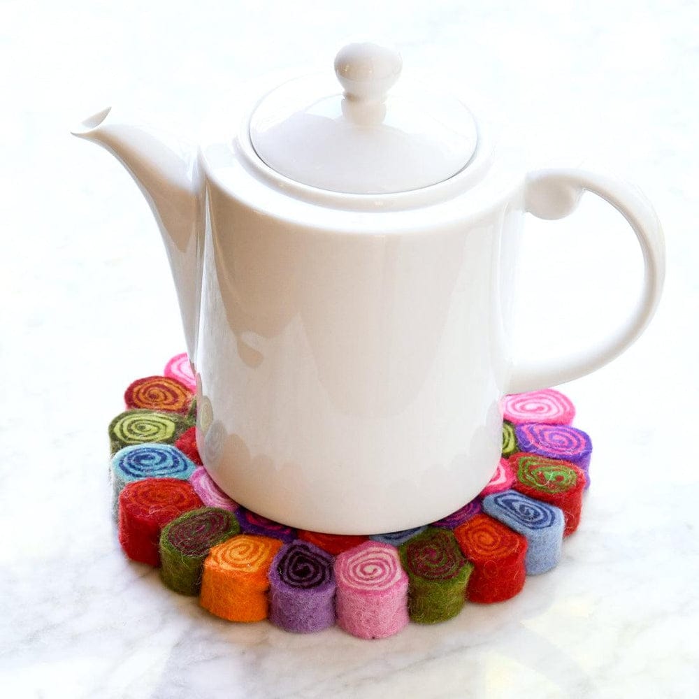 Teapot Trivet | Colourful Spiral 20cm