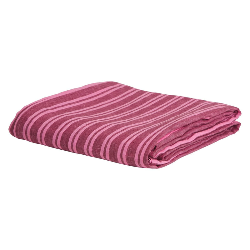 Nadine Linen Queen Size Sheets - Mahogany