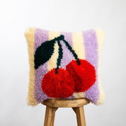 Ripe Stripes Cherry | Latch Hook Cushion Kit