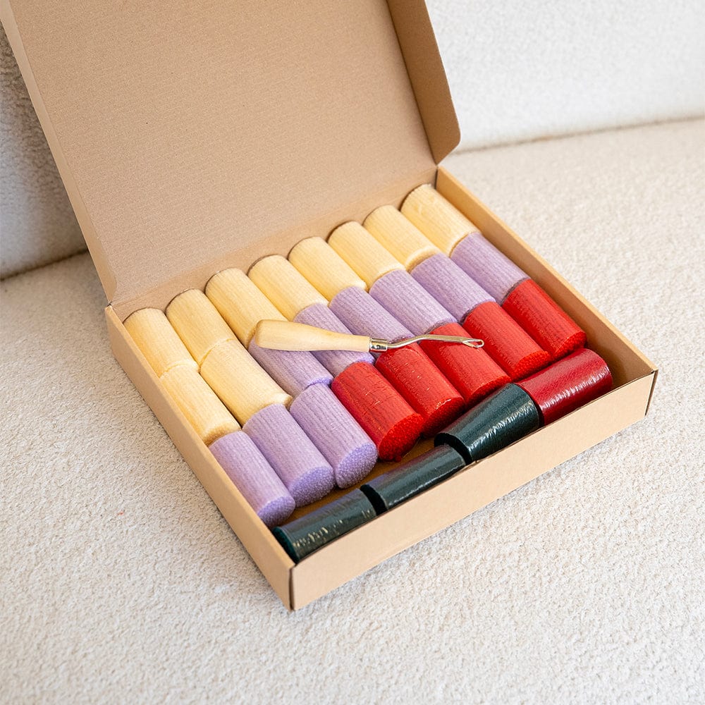 Ripe Stripes Cherry | Latch Hook Cushion Kit